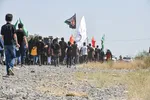 مراسم پیاده‌روی جاماندگان اربعین در شهر یولاگلدی آذربایجان غربی‎