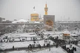 حال و هوای برفی مشهد در زمستان و حرم امام رضا(ع)