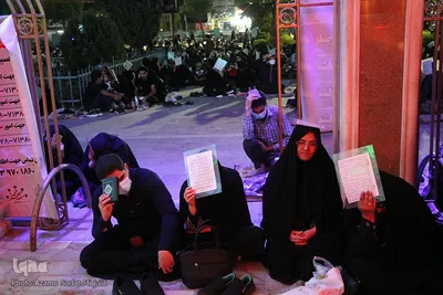 مراسم احیای نوزدهم ماه مبارک رمضان در آستان مطهر امامزاده سید جعفر محمد(ع) یزد