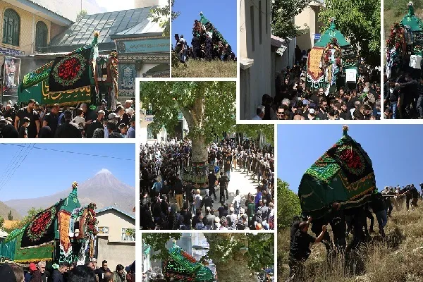 آیین نخل‌گردانی در روستای کوهستانی «نوا»