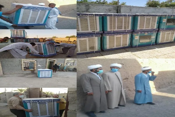 توزیع کولر میان نیازمندان شهرستان فهرج