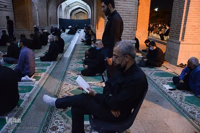 عزداری شب هشتم ماه محرم در مسجد کبود‎‎