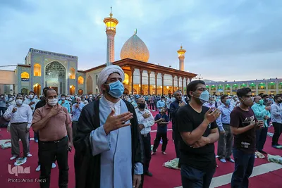 مراسم دعای عرفه در حرم مطهر شاهچراغ (ع)