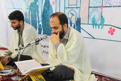 محفل جزء خوانی قرآن کریم در امامزادگان باقریه بیرجند