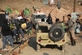 پشت صحنه فیلم سینمایی «تک تیرانداز» در شهرک سینمایی دفاع مقدس