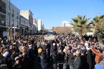 مراسم تشییع ۶ شهید گمنام در سمنان