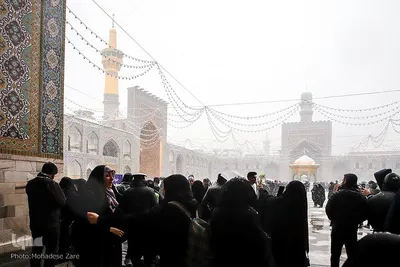 بارش اولین برف زمستانی در مشهد ـ حرم رضوی