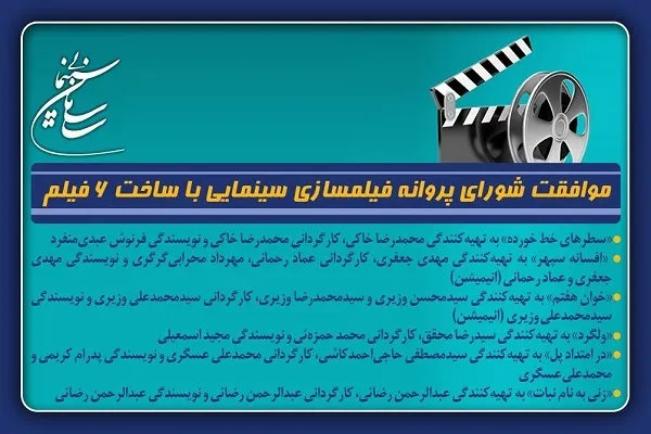 شش فیلمنامه سینمایی مجوز ساخت گرفتند