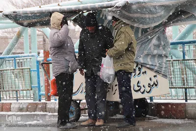 بارش برف در اولین روزهای زمستان در اهر