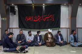 آیین وداع با پیکر شهید دفاع مقدس در بیمارستان نجمیه
