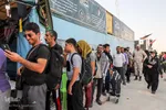 زائران و موکب‌داران در پایانه مرزی چذابه