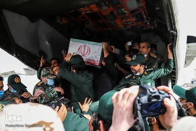 استقبال از پیکر شهید احسان کربلایی‌پور در اهواز
