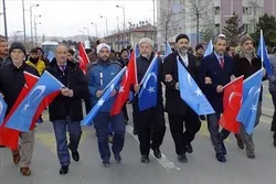 Türkiyəlilər Uyğur müsəlmanlara həmrəylik nümayiş etdirdilər