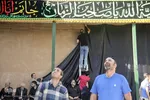 آيين سنتي سياه پوشان و برپايي خيمه عزاداري در آستانه ماه محرم - سمنان
