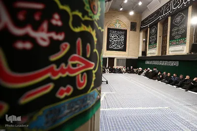 مراسم عزاداری شب تاسوعای حسینی در حسینه امام‌خمینی(ره)