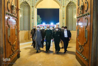 دیدار سردار دریادار علی فدوی جانشین فرمانده کل سپاه با آیت‌الله دژکام تولیت آستان مقدس حضرت شاهچراغ(ع)