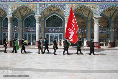 آئین شستشو وتعویض پرچم گنبد مسجد مقدس جمکران