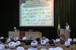 نشست حجت‌الاسلام والمسلمین سید عبدالفتاح نواب، نماینده ولی فقیه در امور حج و زیارت با روحانیون کاروان های حج و زیارت استان فارس