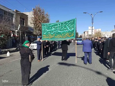 مراسم عزاداری خیابانی شهادت حضرت زهرا(س) در اهر