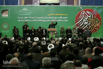 سخنرانی  سردار غیب پرور، رییس سازمان بسیج مستضعفین در گرامیداشت حماسه 9 دی در تبریز