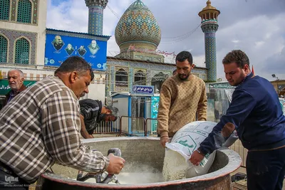 پخت ۱۵ تُن سمنو در شیراز