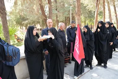 اعزام دانشجو معلمان دانشگاه فرهنگیان لرستان به پیاده‌روی اربعین حسینی