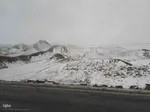 بارش برف در محورهای مواصلاتی شهرستان اهر