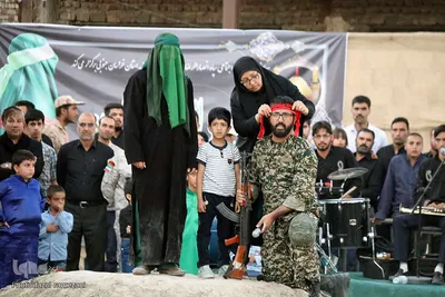 مراسم تعزیه خوانی در جوار امام زادگان باقریه بیرجند
