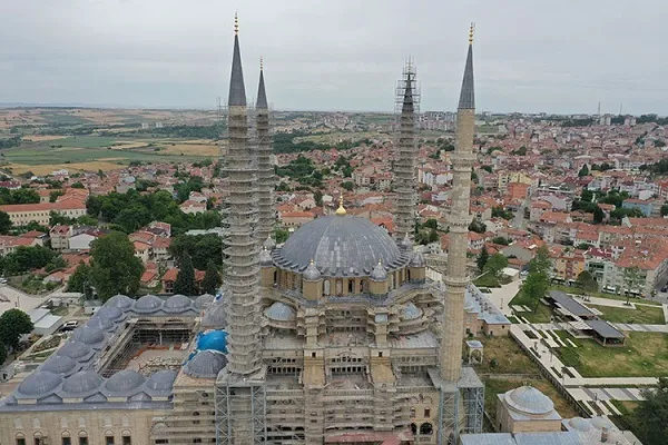 Selimiye Camii’nin kubbe restorasyonu tamamlandı