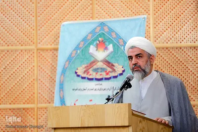 سخنرانی حجت‌الاسلام والمسلمین حسین صنعت‌پور، رئیس اداره عقیدتی سیاسی ستاد ارتش در اختتامیه سی‌وهشتمین دوره مسابقات قرآن کریم کارکنان پایور و وظیفه ستاد ارتش