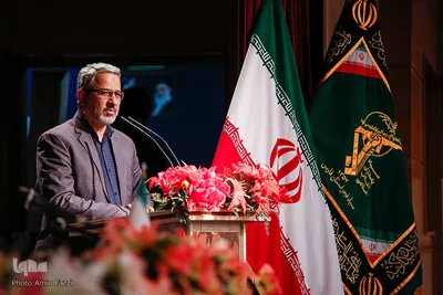 سردار غلامحسين غيب‌پرور، فرمانده قرارگاه امنيتی امام علی(ع) در گردهمايی خادمان بزرگترين موكب اربعينی استان فارس