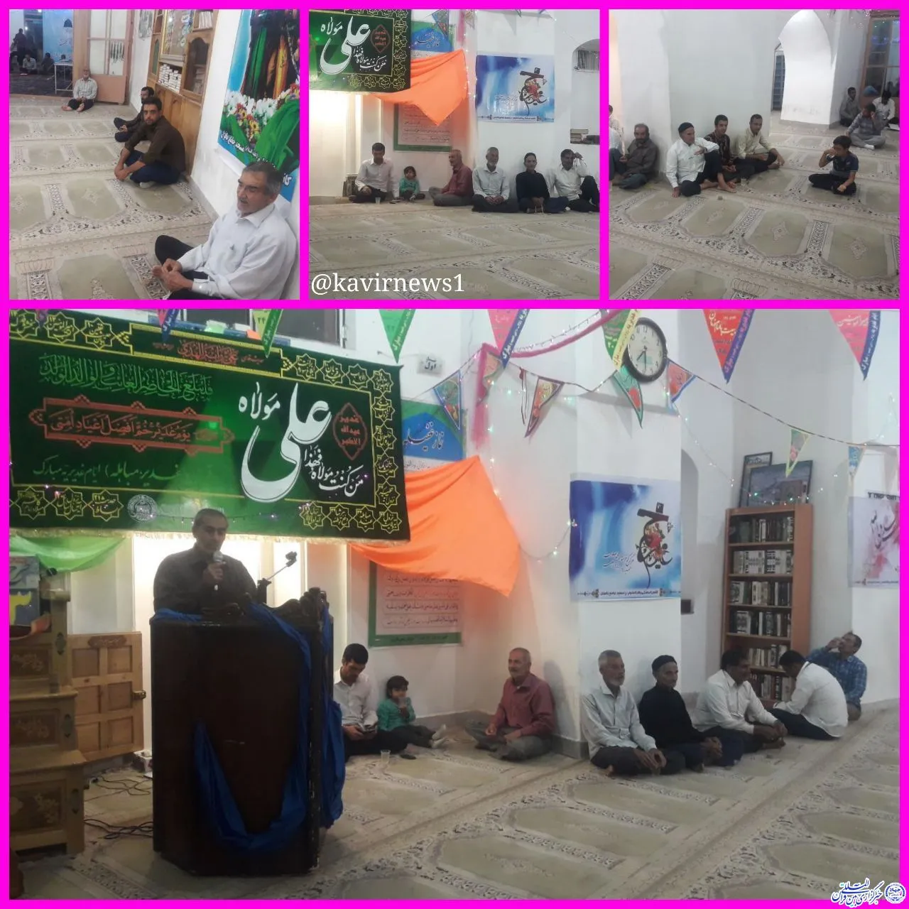 مسجد جامع بافران؛ غرق در شادی اهل بیت(ع)