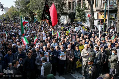 راهپیمایی مردم تبریز علیه حادثه تروریستی شاه چراغ‎‎