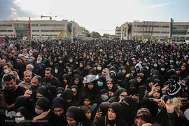 مراسم تشییع پیکرهای مطهر پنج شهید مدافع حرم در مشهد مقدس