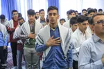 دیدار دانش‌آموزان بسیجی با نماینده ولی‎فقیه در خراسان جنوبی