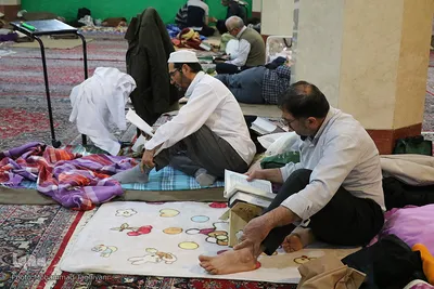 آیین معنوی اعتکاف در مصلی کرج