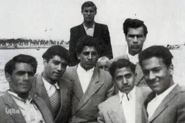 1330.رامسر،علی شریعتی همراه با دوستانش در دانشسرای عالی ودرحاشیه یک مسافرت تفریحی

