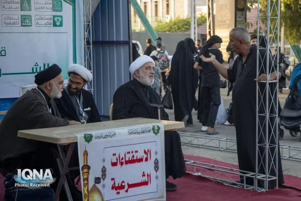 Arbaïn : forte affluence au pavillon culturel du sanctuaire Al-Abbas sur la route de Kerbala Arbaïn : forte affluence au pavillon culturel du sanctuaire Al-Abbas sur la route de Kerbala