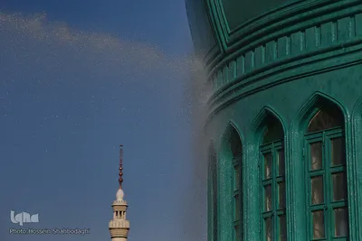 آئین شستشو وتعویض پرچم گنبد مسجد مقدس جمکران