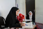 رقابت دانش‌آموزان دختردر آزمون حفظ جزء سی‌ام