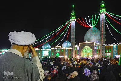 مراسم احیاء شب نیمه شعبان در مسجد مقدس جمکران‎