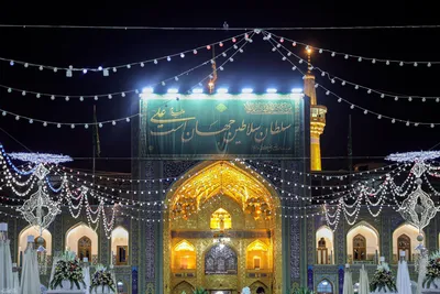 حرم مطهر رضوی در شب عید غدیر