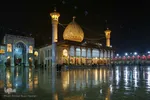 بارش اولین باران پاییزی در آستان حضرت شاهچراغ(ع)