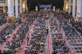 مراسم حماسه حضور بسیجیان در حرم شاهچراغ(ع)