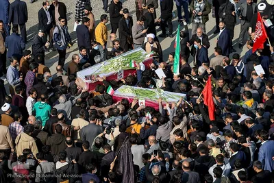 تشییع شهدای مدافع امنیت در دانشگاه فردوسی مشهد