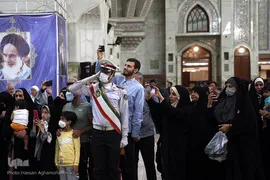 مراسم تجدید میثاق فعالان، سازمان‌های مردم‌نهاد و اصحاب رسانه با آرمان رهایی قدس امام و رهبری در حرم مطهر حضرت امام خمینی(ره)