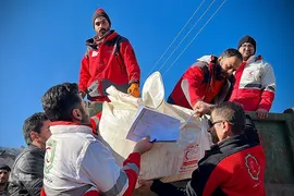 امدادرسانی جمعیت هلال‌احمر در مناطق زلزله‌زده خوی‎‎