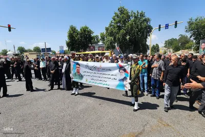مراسم وداع با شهید امیرحسین باقرلو‎ در خوی