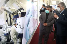 بازدید سردار سرتیپ پاسدار سید مهدی فرحی، جانشین وزیر دفاع و پشتیبانی نیروهای مسلح از نمایشگاه دستاوردها و توانمندی‌های جهاددانشگاهی