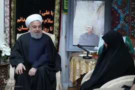 حضور رئیس جمهور در منزل سردار شهید سپهبد حاج قاسم سلیمانی